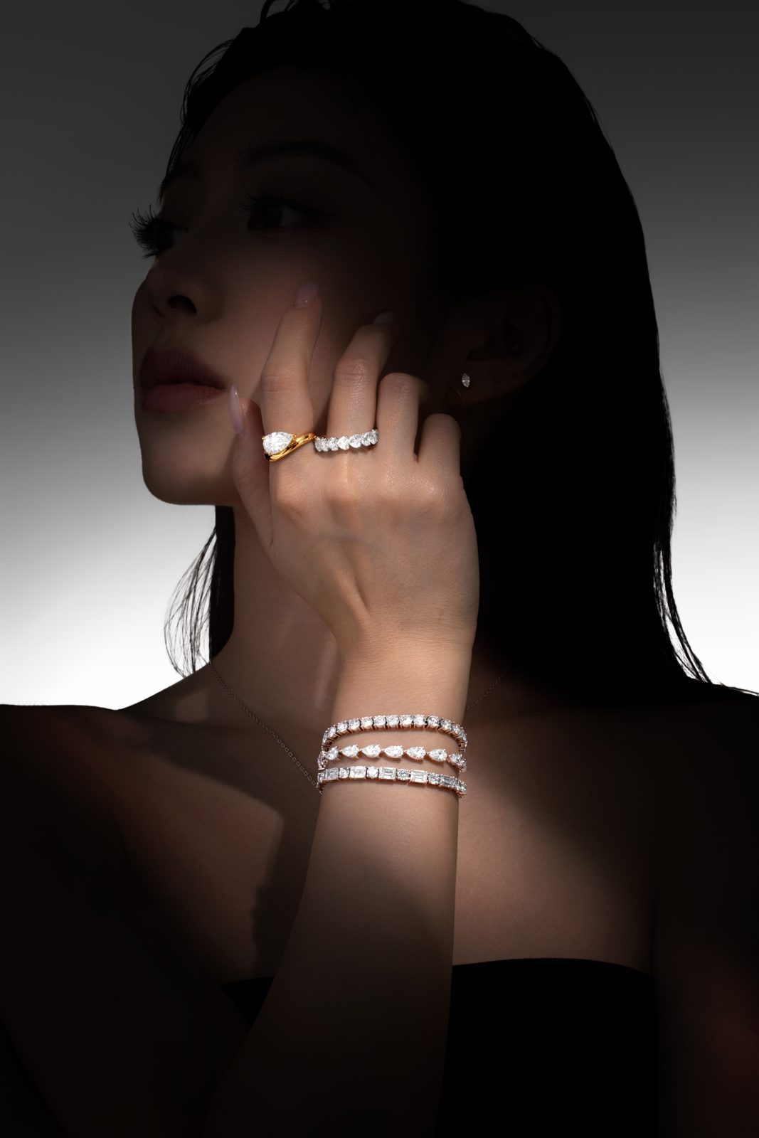 Thia Cut Duo Rings — detail