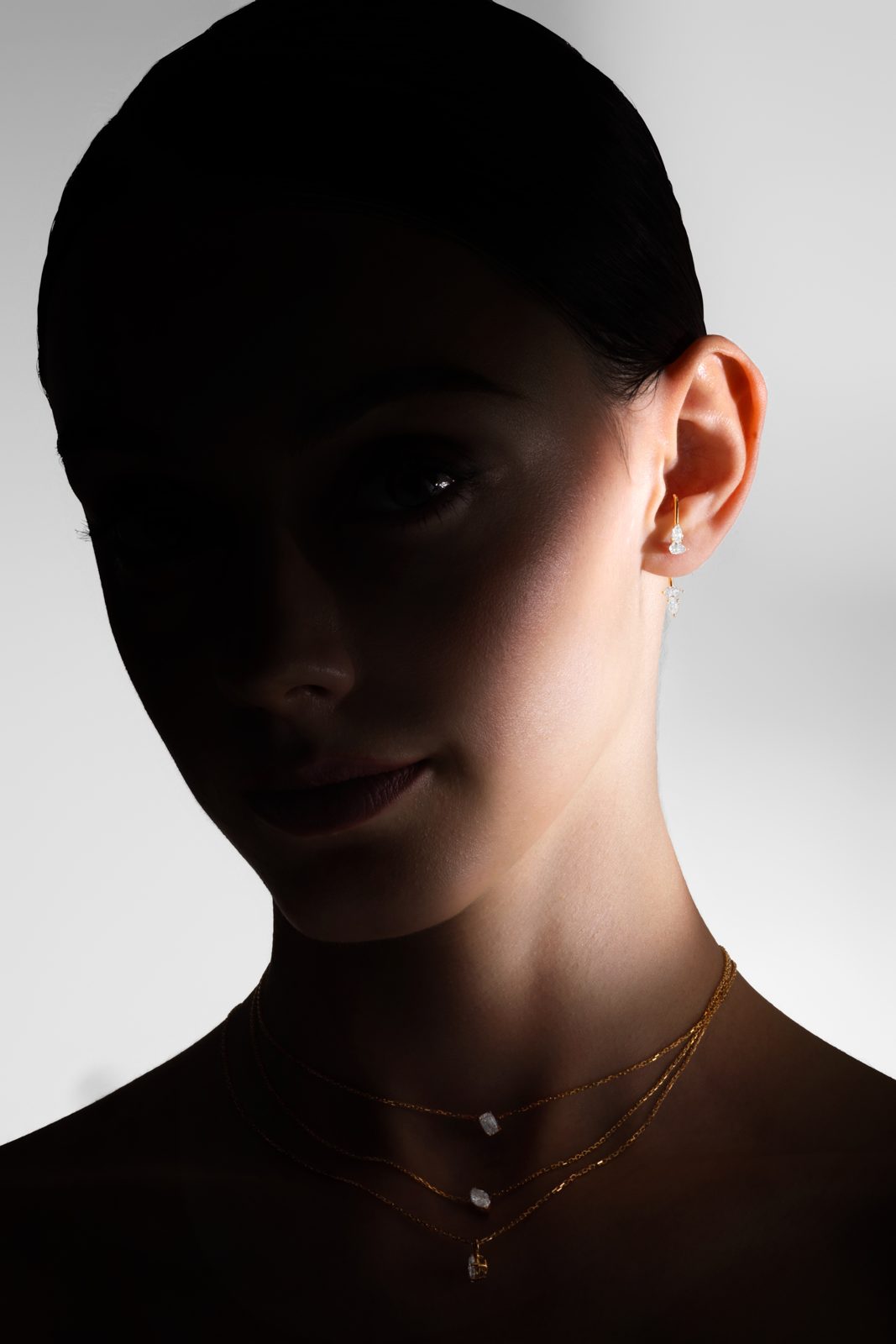 Layered Trio Necklace Set — detail