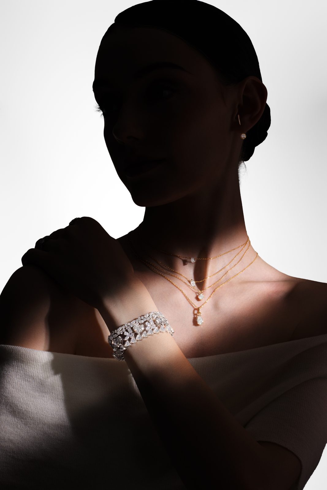 Midnight Edit — Heart Pendant & Cuff — detail
