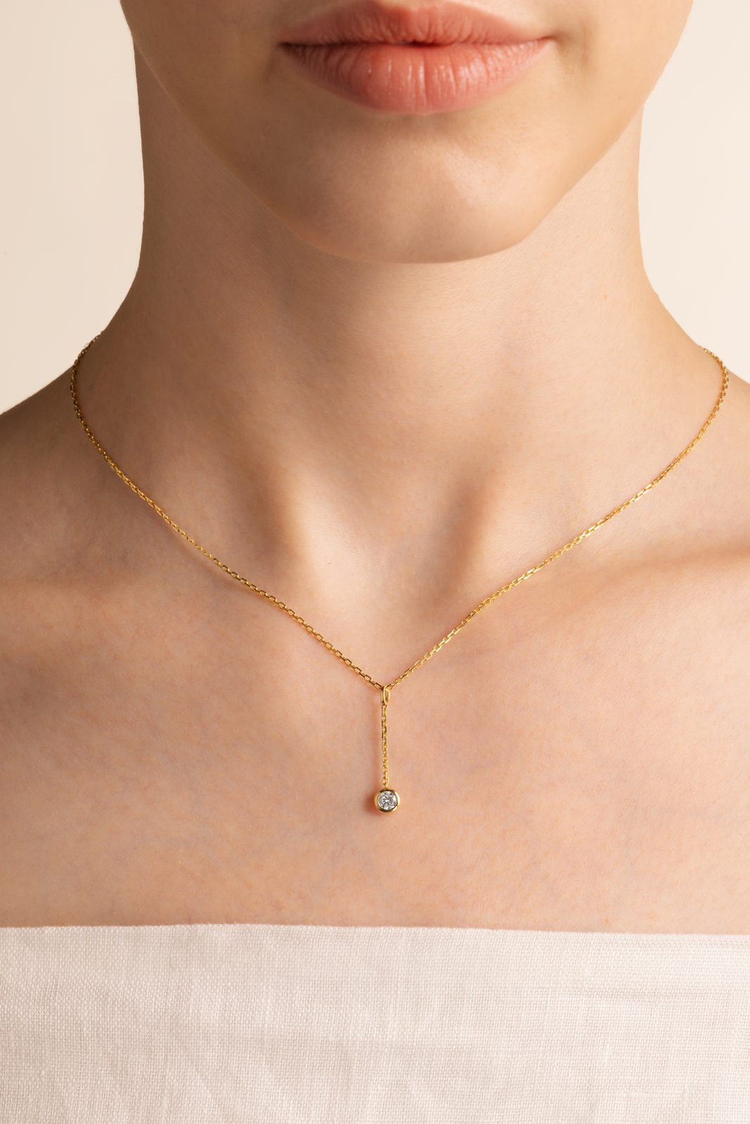 Teardrop Solitaire Pendant
