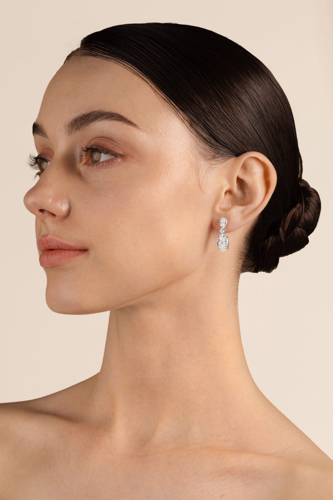Oval Drop Earrings — detail