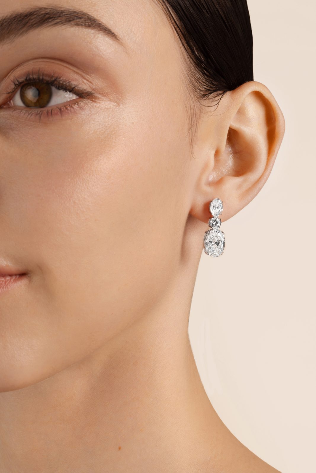Oval Drop Earrings — detail
