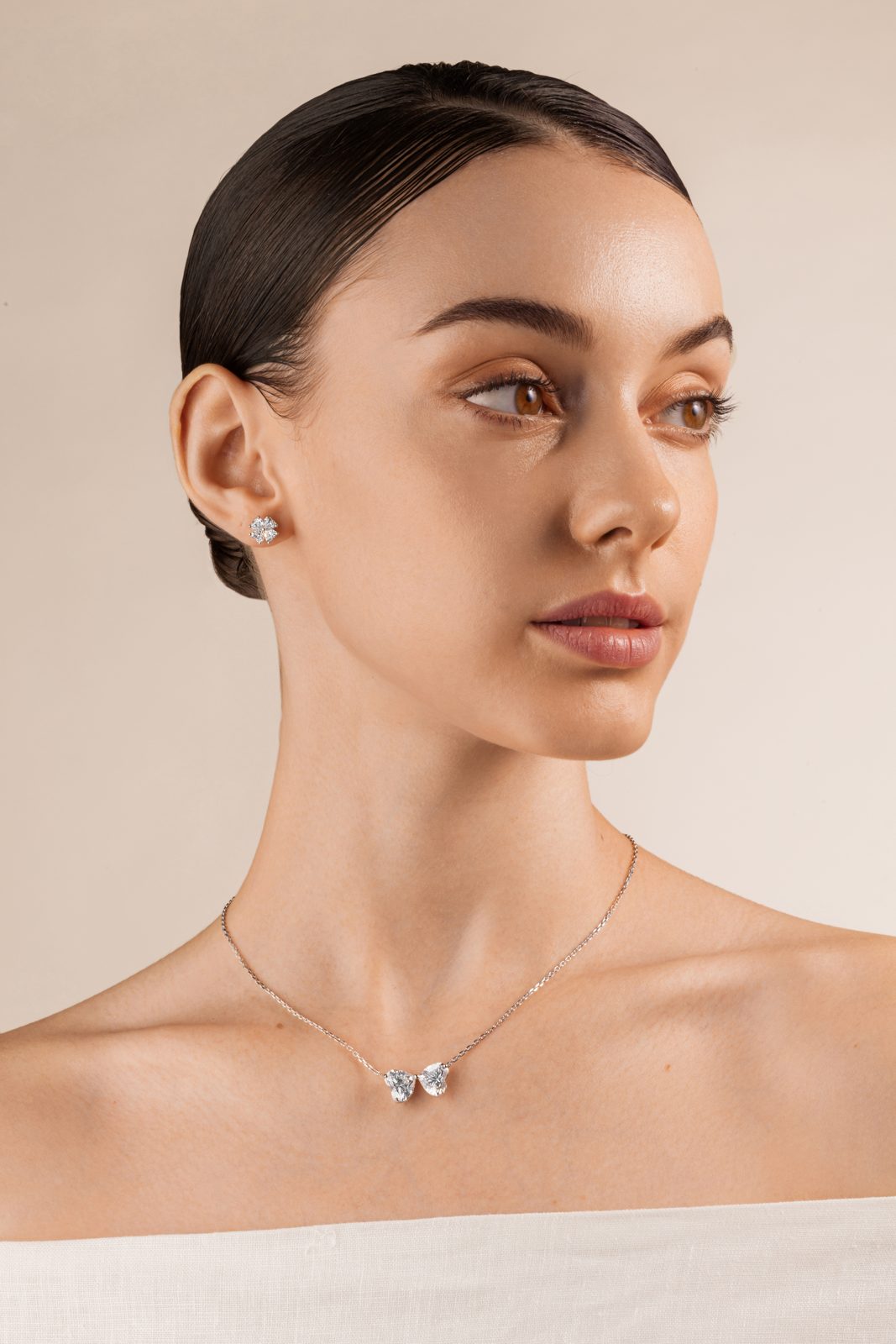 Duet Heart Pendant Necklace